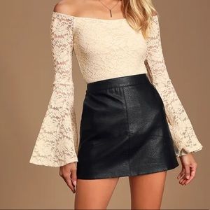 Lulus Off the Shoulder Lace Body Suite